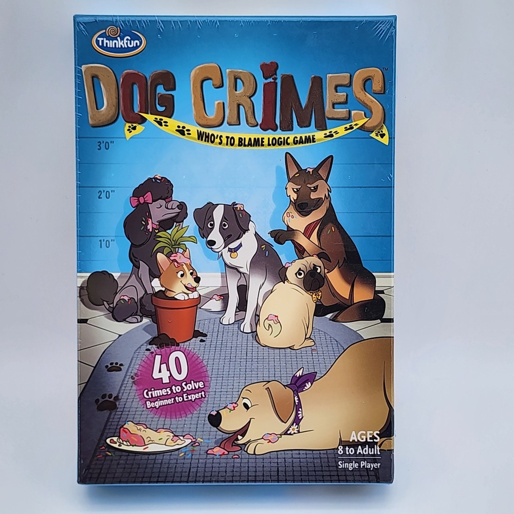 ThinkFun Dog Crimes Logic Game Ages 8 to Adult Single Player NIB